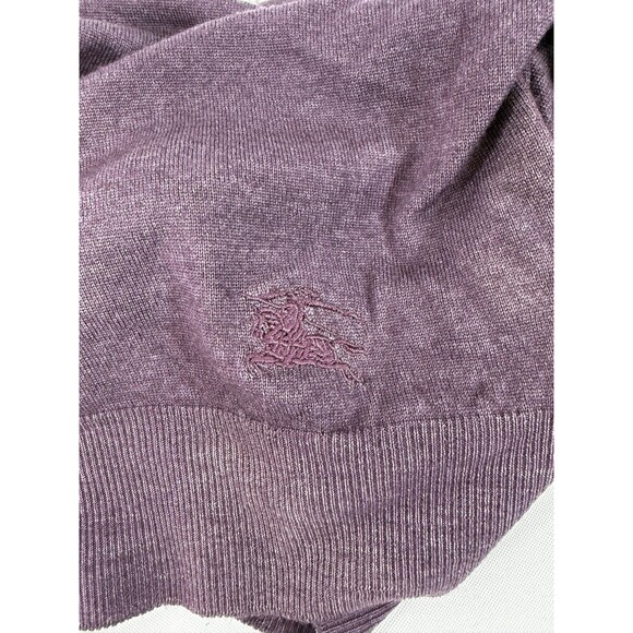 Burberry Brit Men’s 100% Extra Fine Merino Wool Sweater - Purple Size XL - Picture 6 of 6